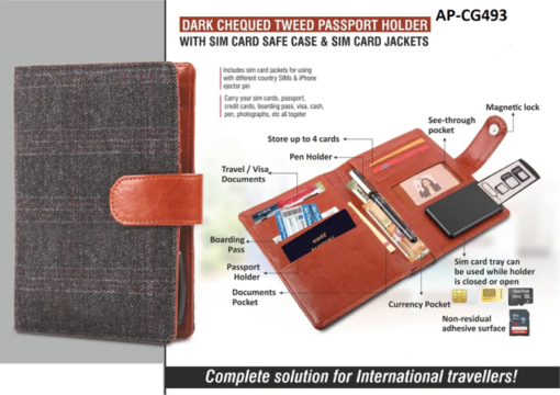 PASSPORT HOLDER-Zipper and Mobile Holder and Other required Essentials