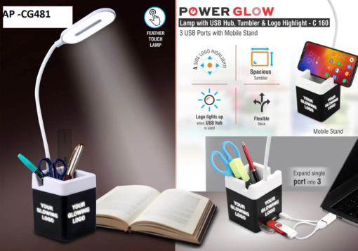 ALL IN ONE LAMP- Lamp, Mobile holder, Pen holder. A great for Promotion