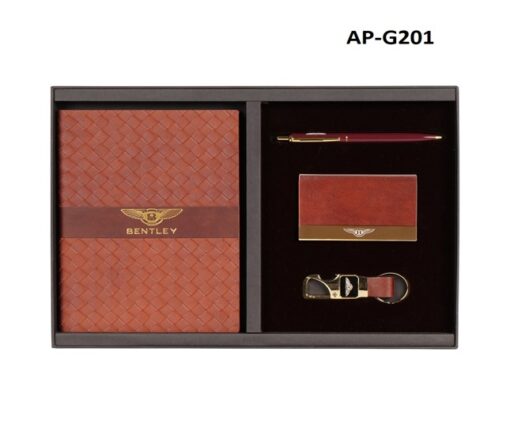 GIFT SET –NOTE PAD, KEYCHAIN, CARDHOLDER AND PEN PACKED IN BOX